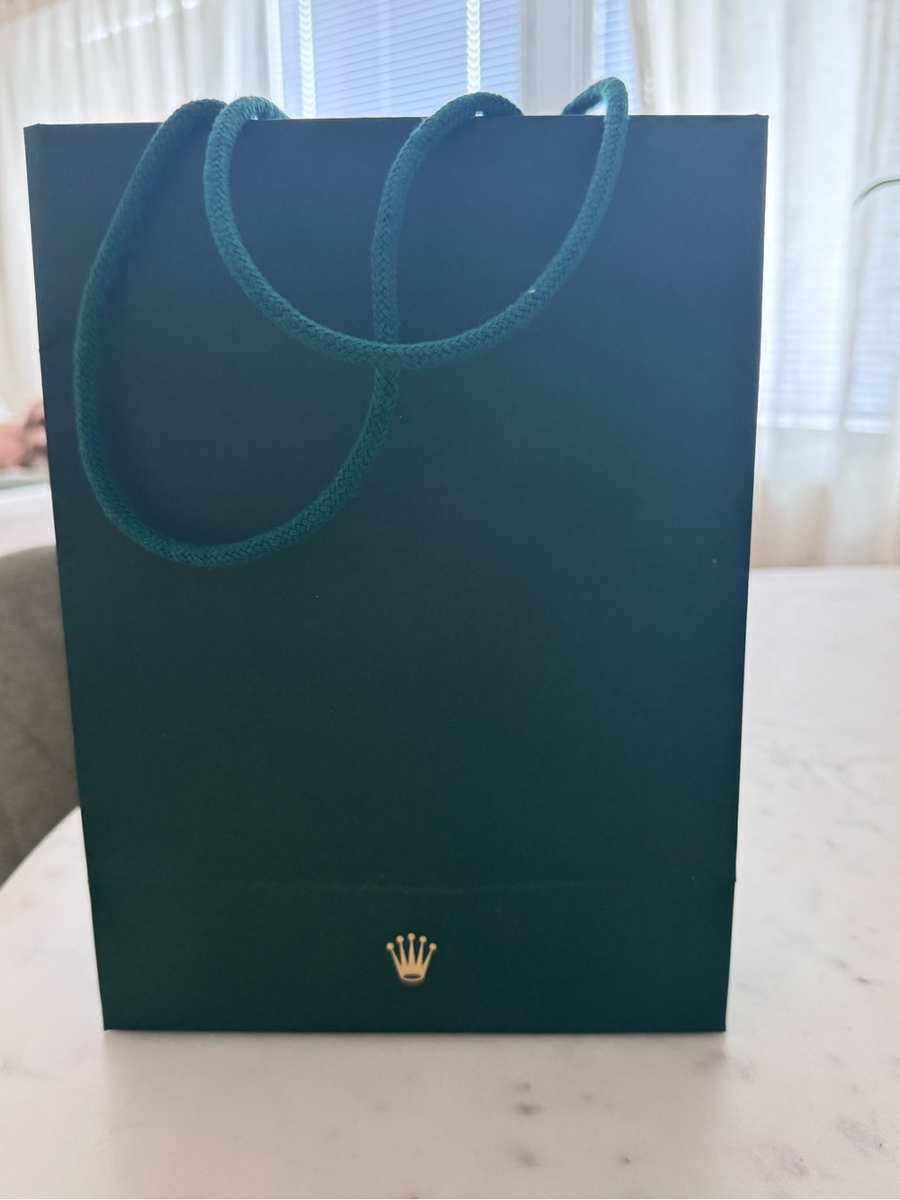 Authentic Rolex Gift Bag with Gold Crown